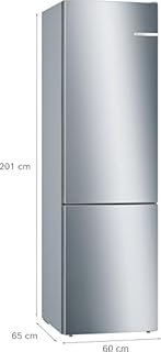 Bosch KGE39ALCA- Série 6, Réfrigérateur combiné pose-libre, 201 x 60 cm, Inox