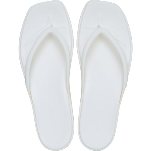 Image of Crocs Women's Miami Flip Flops | Square Toe Flat | 360 Degree Comfort | Croslite Foam Footbed