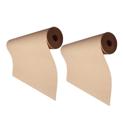 Gadpiparty 2 Rollos Rollo De Papel Kraft Papel De Para Cumpleaños Plano Presente Marrón Papeles De Caqui