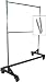 Extended Height Double-Rail Rolling Z Rack Garment Rack with Nesting Black Base