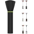 Patio Heater Covers with Reflective Strips, Waterproof, Dustproof,Fits for East Oak/Fire Sense/Hampton Bay Outdoor Garden Standing Heater, Black,89'' Height x 33" Dome x 19" Base