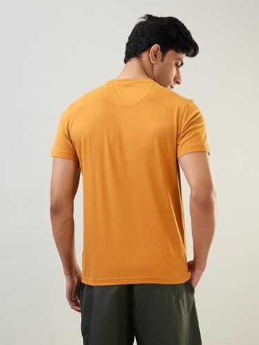 Image of Raymond SleepZ Regular Fit Cotton Modal Blend Solid Pattern Round Neck Loungewear T-Shirt