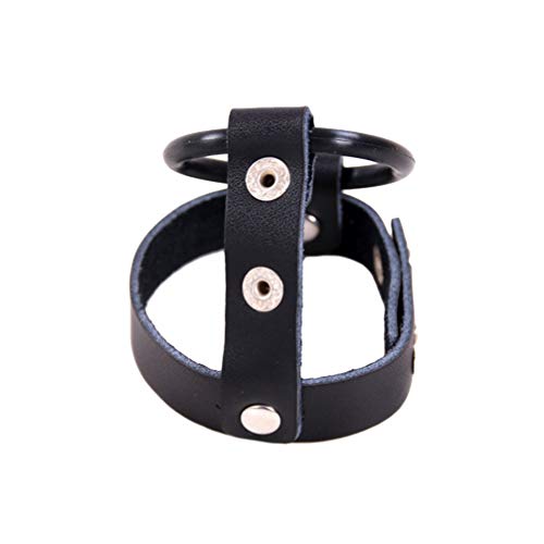 EXCEART 1Pc Penisring Cockring Zwart Siliconen Penis Stimulator Penis Enhancer Ringen Lederen Penis Sleeve Rekbare… - Image 4