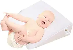 Travesseiro Antirrefluxo para Bebê, Rampa para Miniberço e Carrinho, Capa 100% Algodão