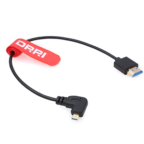 DRRI High Speed 8K Left Angle Micro HDMI to HDMI 2.1 Cable for Sony F55 a7S A7S3 A74 BMPCC4k Crane3s Camera to Atomos Ninja V - Image 2