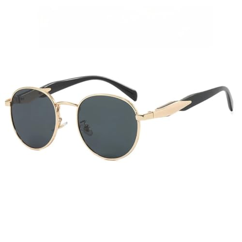 Lunettes de soleil rondes UV400 grande monture tendance pour homme et femme