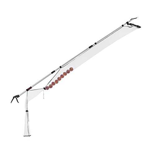 Preisvergleich Produktbild Waldbeck Big Apple - Obstpflücker, Obsternter, Teleskopgriff, leichte Teleskopstange mit Einstellbarer Länge: 135-300 cm, geniale Netz-Rohr-Konstruktion, robust, Rohrnetz, weiß