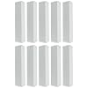 Rockville Wet Array 5 White 70V 60W Commercial Wall Mount Swivel Column Speaker, 2-Way Line Array Design, IP55 Waterproof, Indoor/Outdoor Use for Restaurants, Churches, Auditoriums (10 Item)