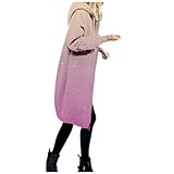 Cihdmfb Sudaderas Mujer Cierre Prendas Vestir para Mujer, Sudaderas con Capucha, Abrigo para otoño e Invierno, Bolsillos cálidos, cordón con Cremallera, Chaquetas Finas Abiertas con (AC-Pink, M)