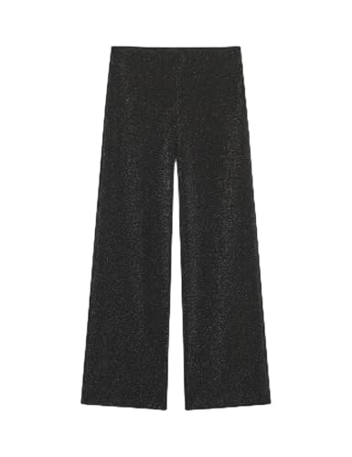 Pantalon large à paillettes noir VERO MODA Vmberlin MW pantalon de fête fluide femme M