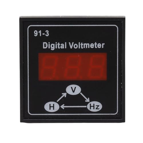 Medidor de Voltaje de Voltios, Mini Voltímetro Digital para Accesorios de Grupo Electrógeno de Gasolina 220V 380V Medidor de Voltaje Trifásico Monofásico