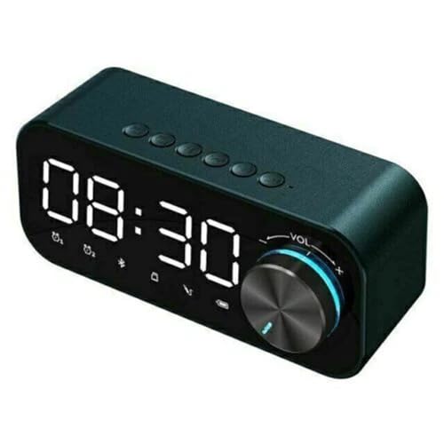 SR SUPPLE ROOM Stylish Multifunctional 2 Digital Alarm Clock with Snooze | Portable Wireless Speaker| Bluetooth 5.0 (Navy Blue)