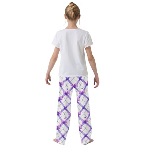 Pajama Bottoms, Watercolor Ribbon Bow Pajamas Pant Sleep Long Pants Lounge Wear Sleepwear Soft Pjs3