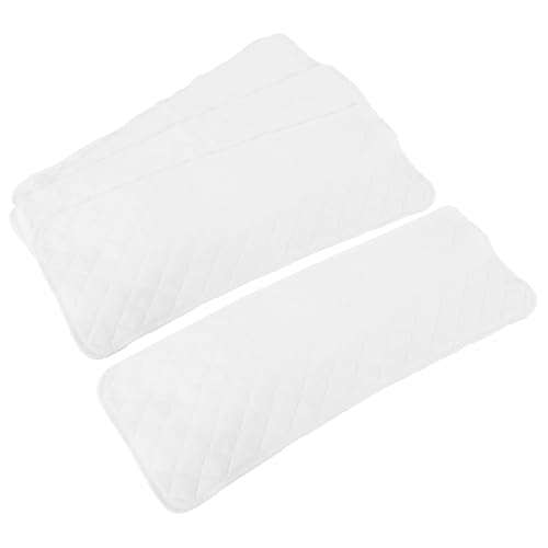 5pcs Reusable Cotton Cloth Diapers Soft Burp Cloths for Newborns Multipurpose Washcloths Urinary Pads Classic White