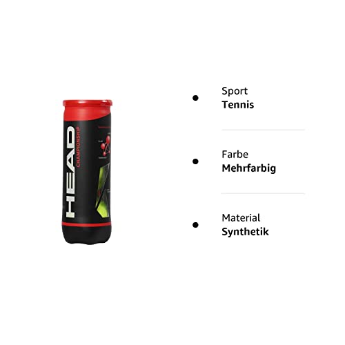 Tennisbälle HEAD 575301 Championship für Erwachsene, 9er Pack