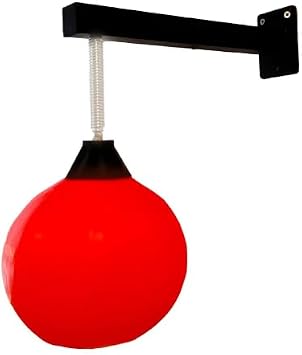 Wall Mounted Reflex Ball, Red Pencikball Boxing Training Ball, Black Metal Mounting Apparatus