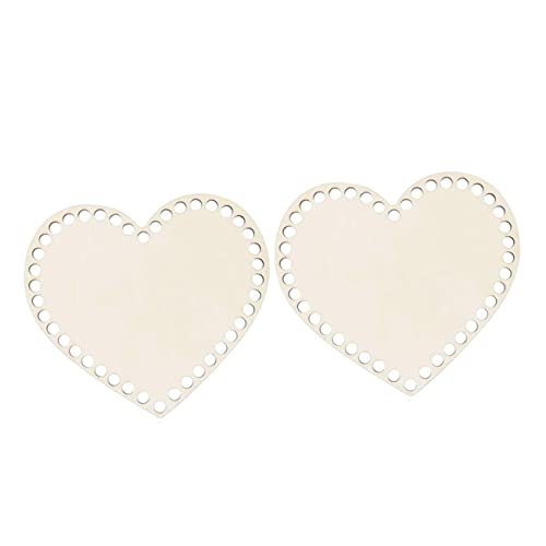 Angoily Crochet Basket DIY Base 2pcs Wooden Bag Bottoms for Weaving Knitting Craft Making