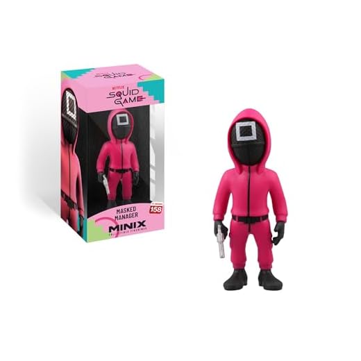 MINIX Collectible Figurines, Figura de colección 12cm, El Juego del Calamar, Guardia Enmascarado Cuadrado, Coleccionables para Exhibición, Idea de Regalo, Fans De TV (MN16594)