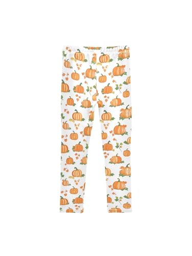 Girls Leggings Orange Pumpkin Harvest Toddler Girls Clothes Toddler Comfortable Bottoms Girl Leggings 3-4T2