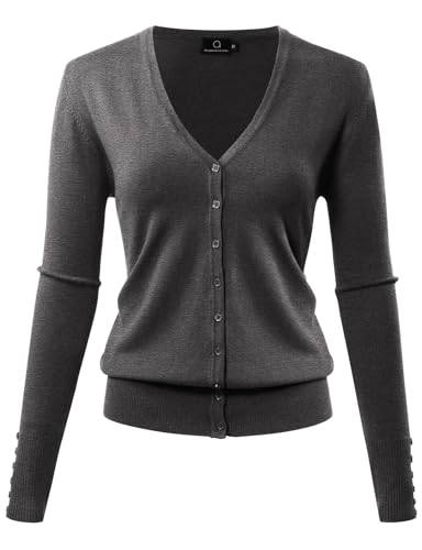 Image of Allsense Women's Long-Sleeve V-Neck Cardigan Sweater | Button Down, Lightweight Soft Knit