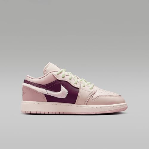 Air Jordan 1 Low SE Big Kids' Shoes (FZ3928-200, Legend Light Brown/Pink Oxford/Bordeaux/Pink Foam)3