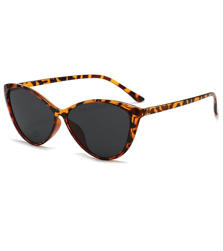 Image of WAVE Cat Eye UV400 Protection Sunglasses for Women Stylish - Chic UV Protected Retro Woman Shades - Korean Designer Trendy Branded Metal Hinge Frame - Cateye Goggles