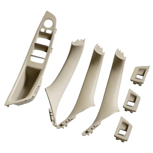 Compatible With For 520d 535i 535d 528i For XDrive 2010 2011 2012 2013 2014 2015 2016 フロントインナードアハンドルパーツ 車用室内ドアハンドルの(Beige White)