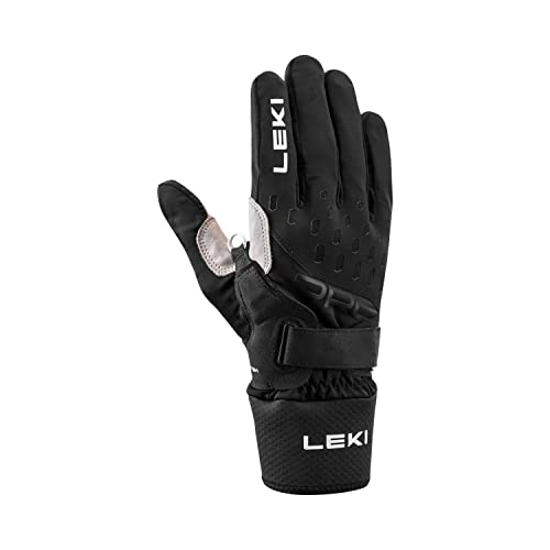 LEKI Prc Premium Shark Schwarz - Leichter funktionaler Langlauf Handschuh, Größe 10 - Farbe Black - Sand