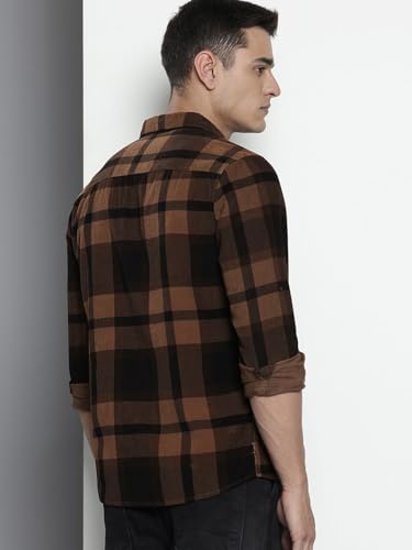 Image of The Indian Garage Co Men Regular Fit Printed Cutaway Collar Casual Shirt