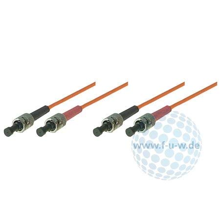 Tecline Lwl Patchkabel, 62,5/125 Μm, Om1-Faser, 2X St Stecker/2X St Stecker, Orange, 10,0 M