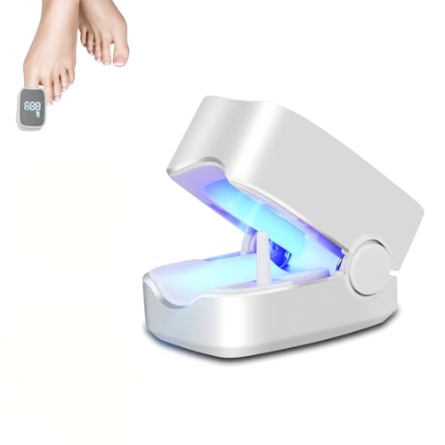 Nail Fungus Laser Device Toenail Cleaning Device For Toenails Or Fingernails Foldable Home Nail LED Light For Discolored & Thickened Suitable For Home & Travel Use