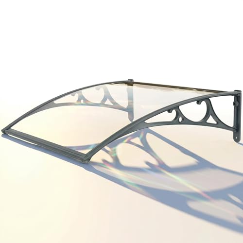 Auvent de porte polycarbonate protection UV et réduction bruit - 2