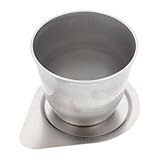 OATIPHO Crisol de Laboratorio de Hierro 50 Ml con Tapa Resistente a Altas Temperaturas para Fundición y Refinación Cuenco Compacto y Ligero Adecuado para Ciencia y Fabricación de Joyas