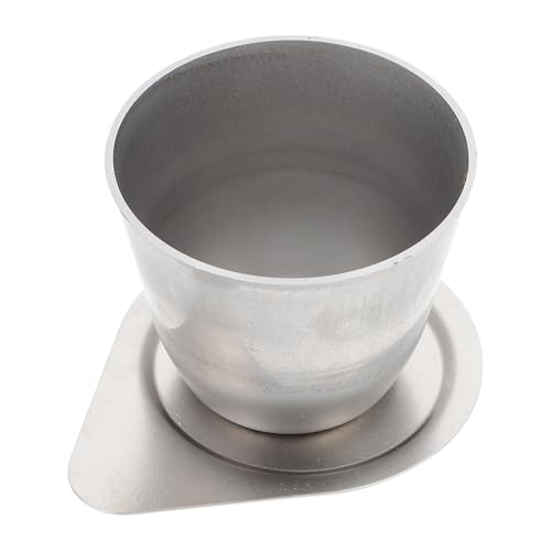 PACKOVE Creuset de Laboratoire 50 Ml en Fer Couvercle, Creuset pour Fusion Métal Utilisé en Chimie et Pharmacie