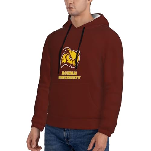 Oicvrct Rowan University Men's Fleece Lined Hoodie - Ultra-Soft Plush Lined Hooded Sweatshirt with Pocket4