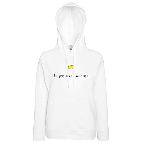 Hoodie Je suis Une Princesse à couronne jaune idéal pour un dimanche cocooning