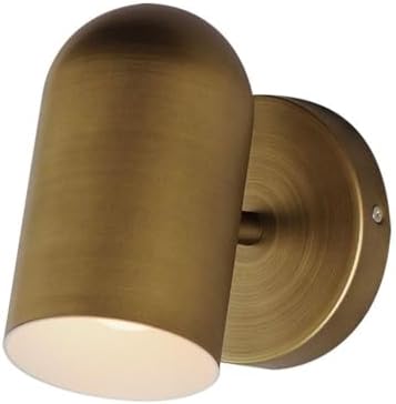 Maxim Spot Light - 9W 1 LED Dome Outdoor Wall Mount-6.5 Inches Tall and 3.75 Inches Wide-Natural Aged Brass Finish