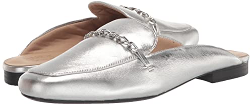 Naturalizer Women's Emiline-Mule, Silver Leather, 12 Wide #TOP6