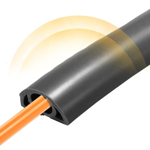 Cubierta de cable de suelo, conducto de alambre flexible de PVC, protector de cable ignífugo, suelo aislante autoadhesivo, evita el peligro de tropiezo