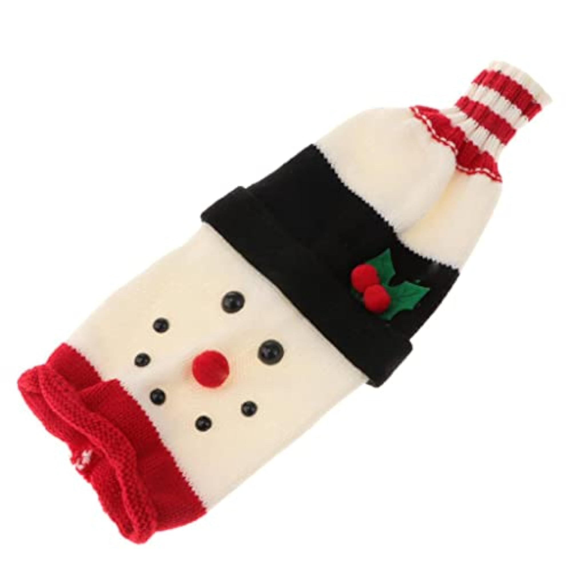 Christmas Knitted Wine Bottle Cover, Snowman Design