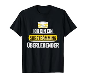 Surströmming Challenge Stinkefisch Kotzfisch T-Shirt, Herren, Schwarz, XL