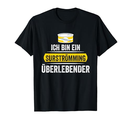 Surströmming Challenge Stinkefisch Kotzfisch T-Shirt, Herren, Schwarz, XL