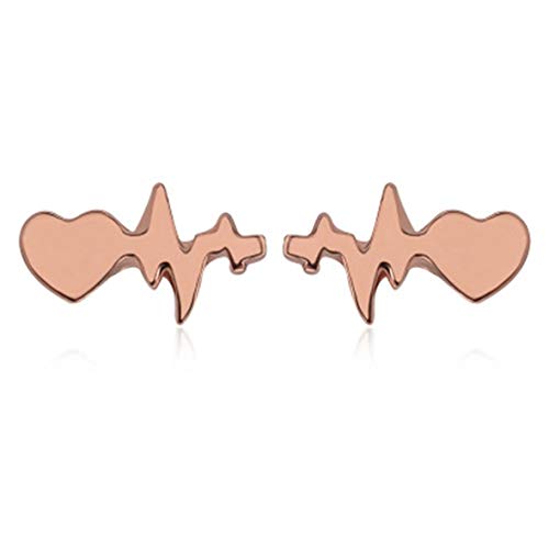 Preisvergleich Produktbild Monllack EKG Ohrringe Herzschlag Strom Blitzform Ohrringe Damen Geschenk Schmuck