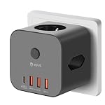 VEFVE – VEFVE Steckdosenwürfel ohne Kabel, Mehrfachstecker mit 20W U