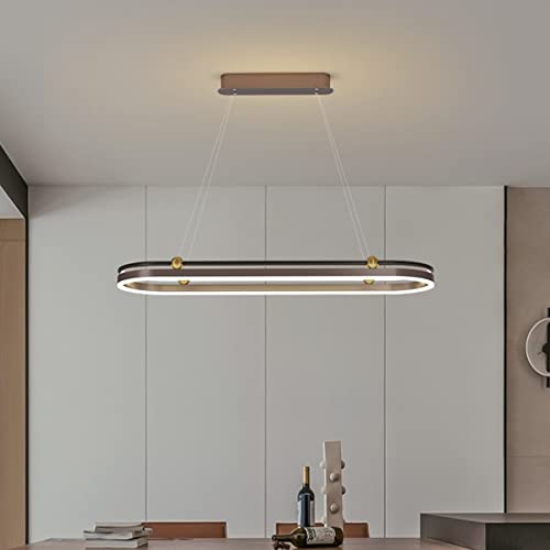 Lámpara de araña LED Ovalada de diseño elegante y altura ajustable para estancias