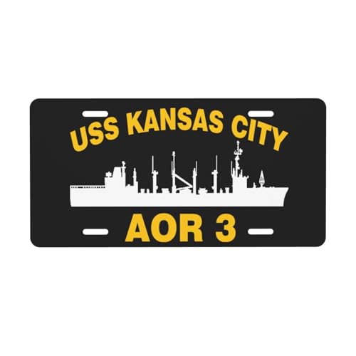 USS Kansas City AOR 3 6X12 Inch License Plate-Vintage Aluminum Metal License Plate