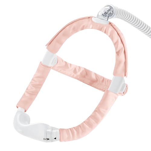 4 Pack Satin CPAP Strap Covers Soft, CPAP Hair Protector for Women, Universal and Comfort CPAP Mask Strap Covers Fit CPAP Dreamwear Headgear Strap for Reducing Red Marks＆Hair Pulling (Light Pink)