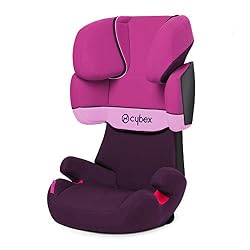Cybex Silver Solution X-Fix Sin Isofix Silla de Coche para niños, Grupo 2/3 15-36 kg, Desde los 3 hasta los 12 años aprox., Morado (Purple Rain)