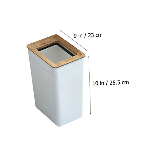 Cabilock Cubo de Basura con Tapa de Bambú para Cocina miniatura 3
