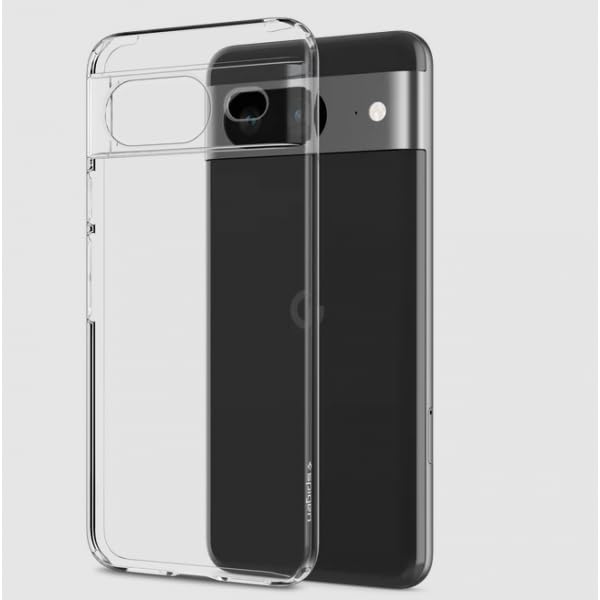 Image of Spigen Liquid Crystal Back Cover Case for Pixel 8, Clear Transparent, Flexible Protection - TPU | Crystal Clear